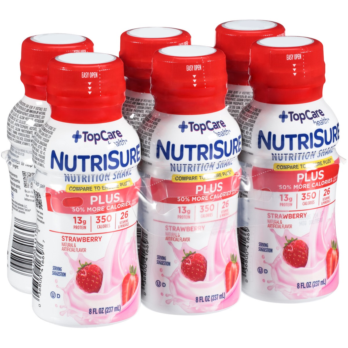 slide 3 of 13, TopCare Nutrisure, Strawberry Plus Nutrition Shake - 8 fl oz, 6 ct; 8 fl oz