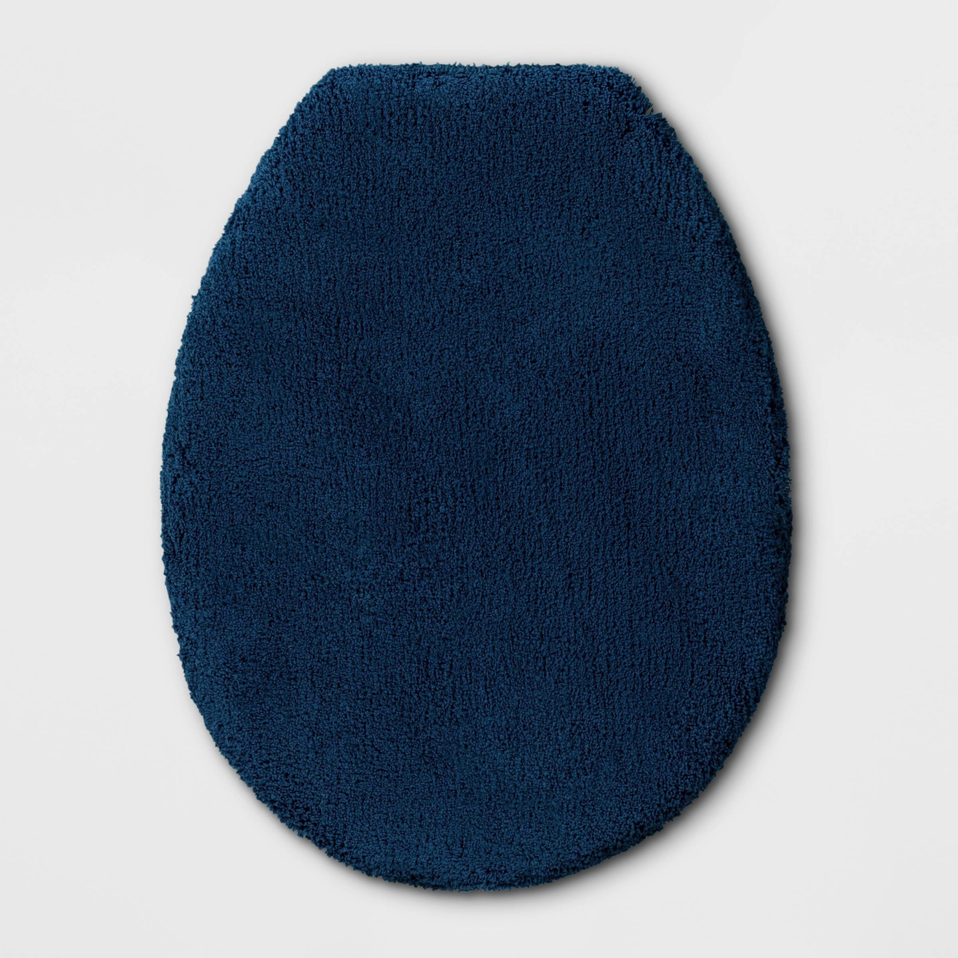 slide 1 of 3, 18"x21" Elongated Toilet Lid Cover Dark Blue - Threshold Signature, 1 ct