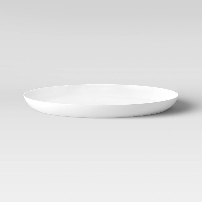 slide 1 of 3, 10.5" Plastic Round Dinner Plate Cream - Made By Design™: BPA-Free, Microwave & Dishwasher Safe, Solid Off-White, 1 ct