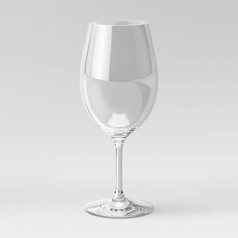 slide 1 of 2, 20oz Tritan Plastic Stemmed Wine Glass - Threshold™: Copolyester, Dishwasher-Safe, Traditional Style Drinkware, 20 oz