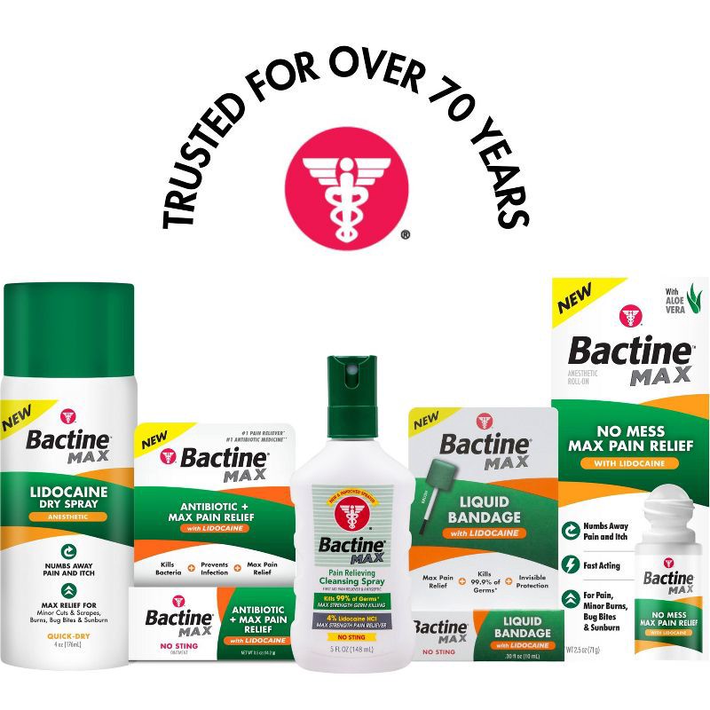 slide 7 of 7, Bactine Max Spray - 5 fl oz, 5 fl oz
