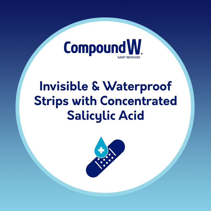 slide 4 of 7, Compound W Maximum Strength One Step Invisible Wart Remover Strips - 14 ct, 14 ct