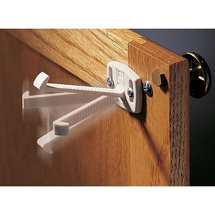 slide 3 of 3, KidCo Swivel Cabinet and Drawer Locks - White, 12 ct