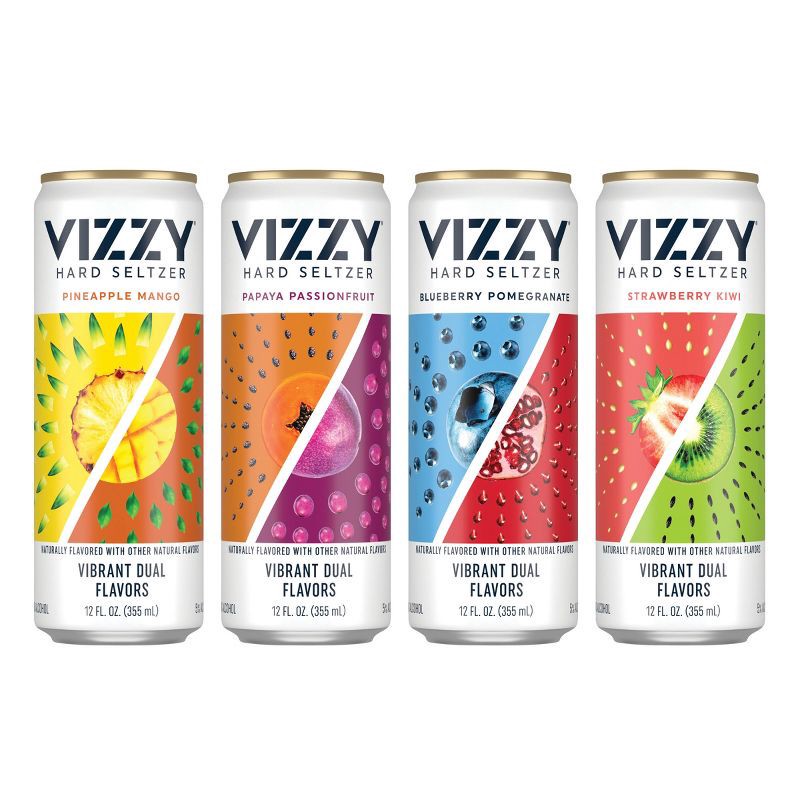 slide 7 of 8, Vizzy Hard Seltzer Vibrantly Tropical Variety Pack - 12pk/12 fl oz Slim Cans, 12 ct; 12 fl oz