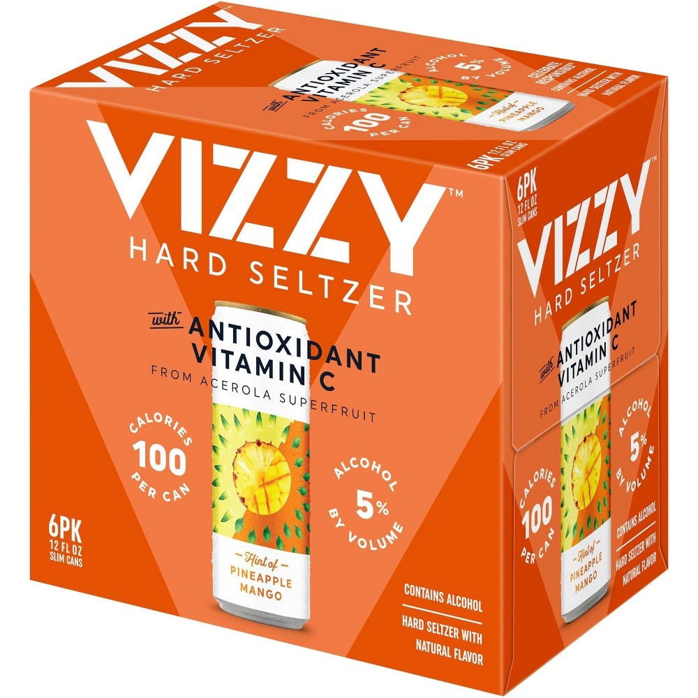 slide 2 of 3, Vizzy Pineapple Mango Hard Seltzer , 6 ct; 12 fl oz