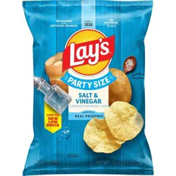 Lay's Salt and Vinegar Party Size Potato Chips - 12.5oz