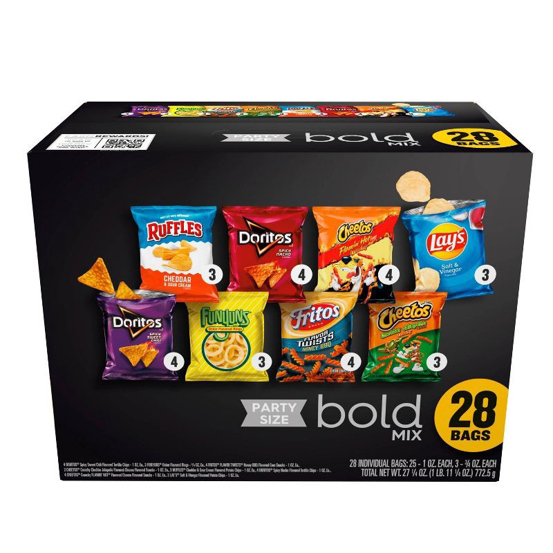 slide 1 of 9, Frito-Lay Bold Variety Party Mix - 27.25oz/28ct, 27.25 oz, 28 ct