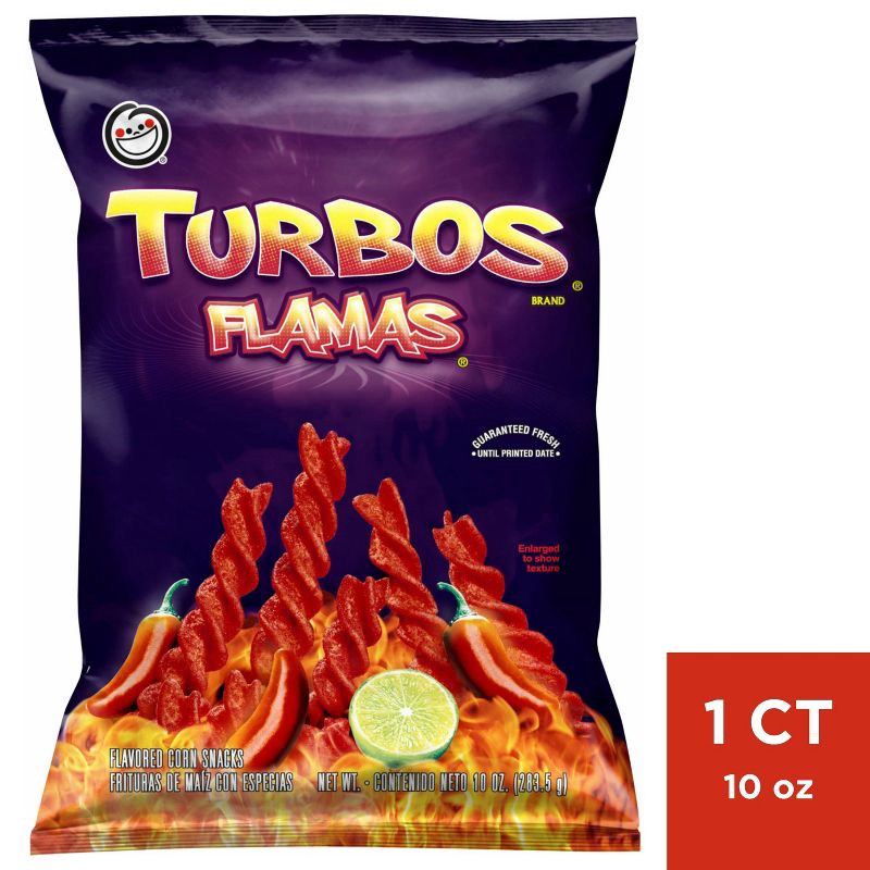 slide 1 of 3, Sabritas Turbos Flamas Snacks - 10oz, 10 oz