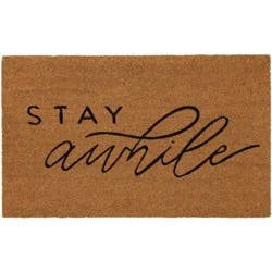 Stitch & Weft Stay Awhile Coir Doormat