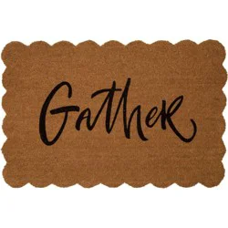 Stitch & Weft Gather Scalloped Coir Doormat