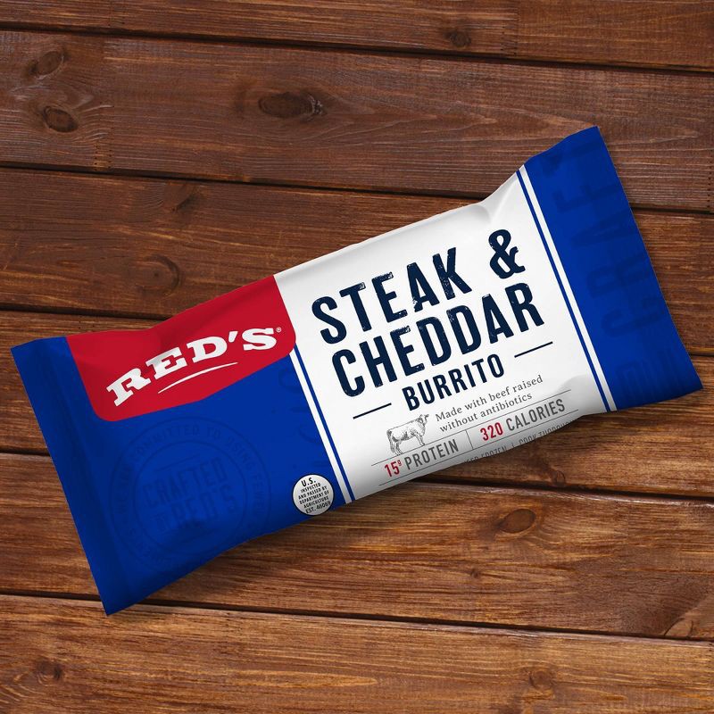 slide 3 of 14, Red's All Natural Red's Frozen Steak & Cheese Burrito - 5oz, 5 oz