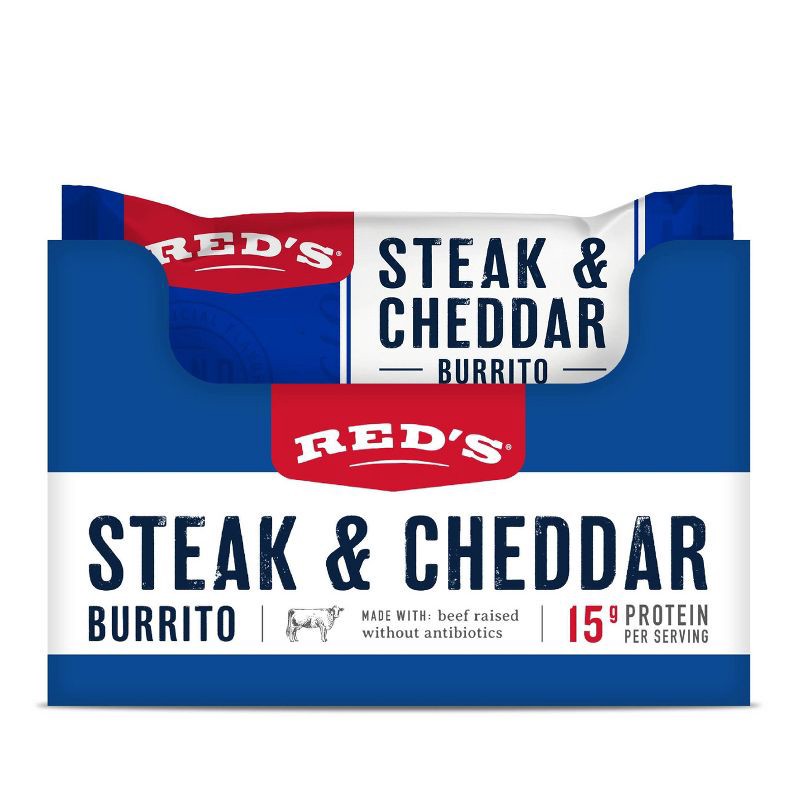 slide 3 of 4, Red's All Natural Red's Frozen Steak & Cheese Burrito - 5oz, 5 oz