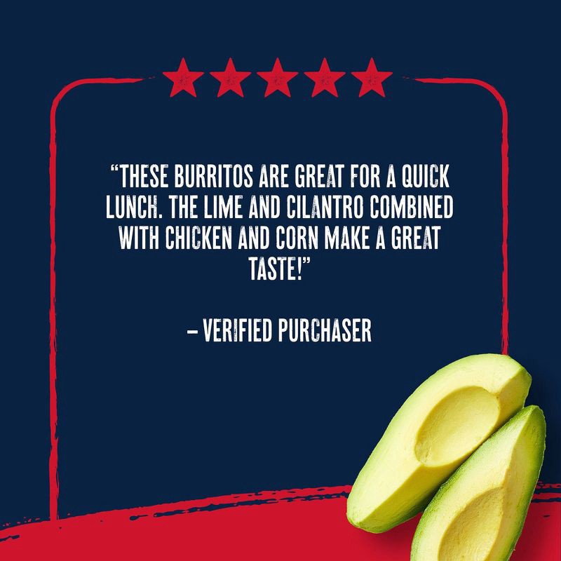 slide 10 of 14, Red's All Natural Red's Frozen Organic Chicken, Cilantro & Lime Burrito - 4.5oz, 4.5 oz