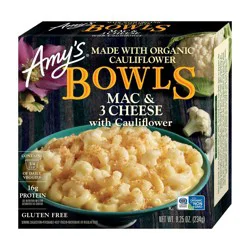 Amy's Gluten Free Frozen Mac & 3 Cheese with Cauliflower Bowl - 8.25oz