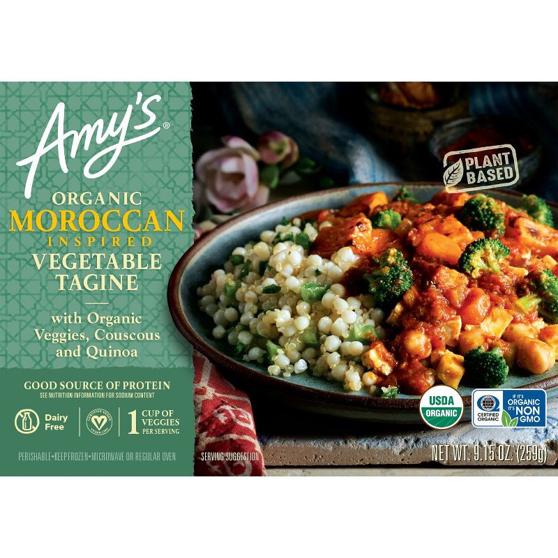 slide 4 of 4, Amy's Organic Vegan Frozen Moroccan Vegetable Tagine - 9.15oz, 9.15 oz