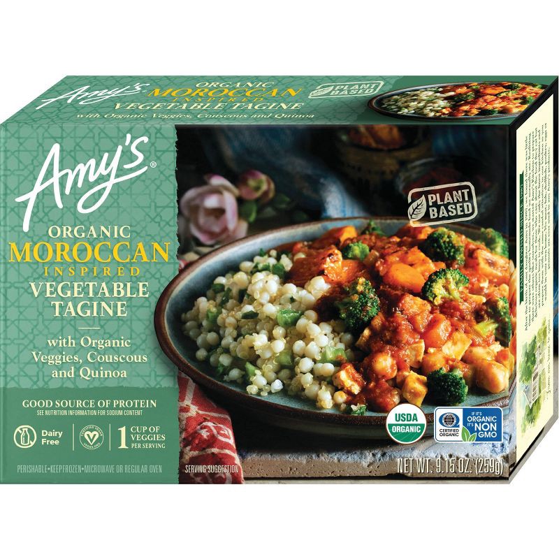 slide 1 of 4, Amy's Organic Vegan Frozen Moroccan Vegetable Tagine - 9.15oz, 9.15 oz