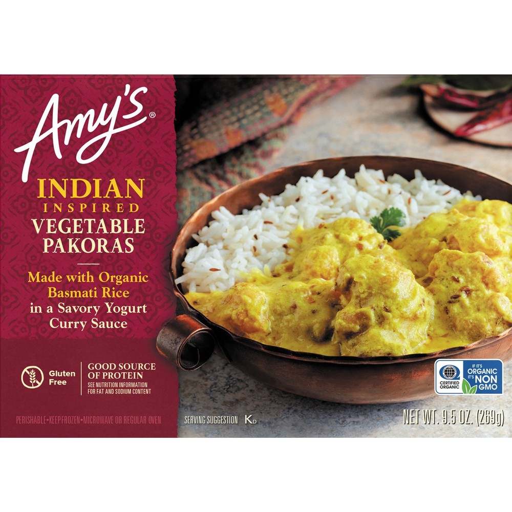 slide 3 of 4, Amy's Gluten Free Frozen Kitchen Indian Inspired Vegetable Pakoras - 9.5oz, 9.5 oz