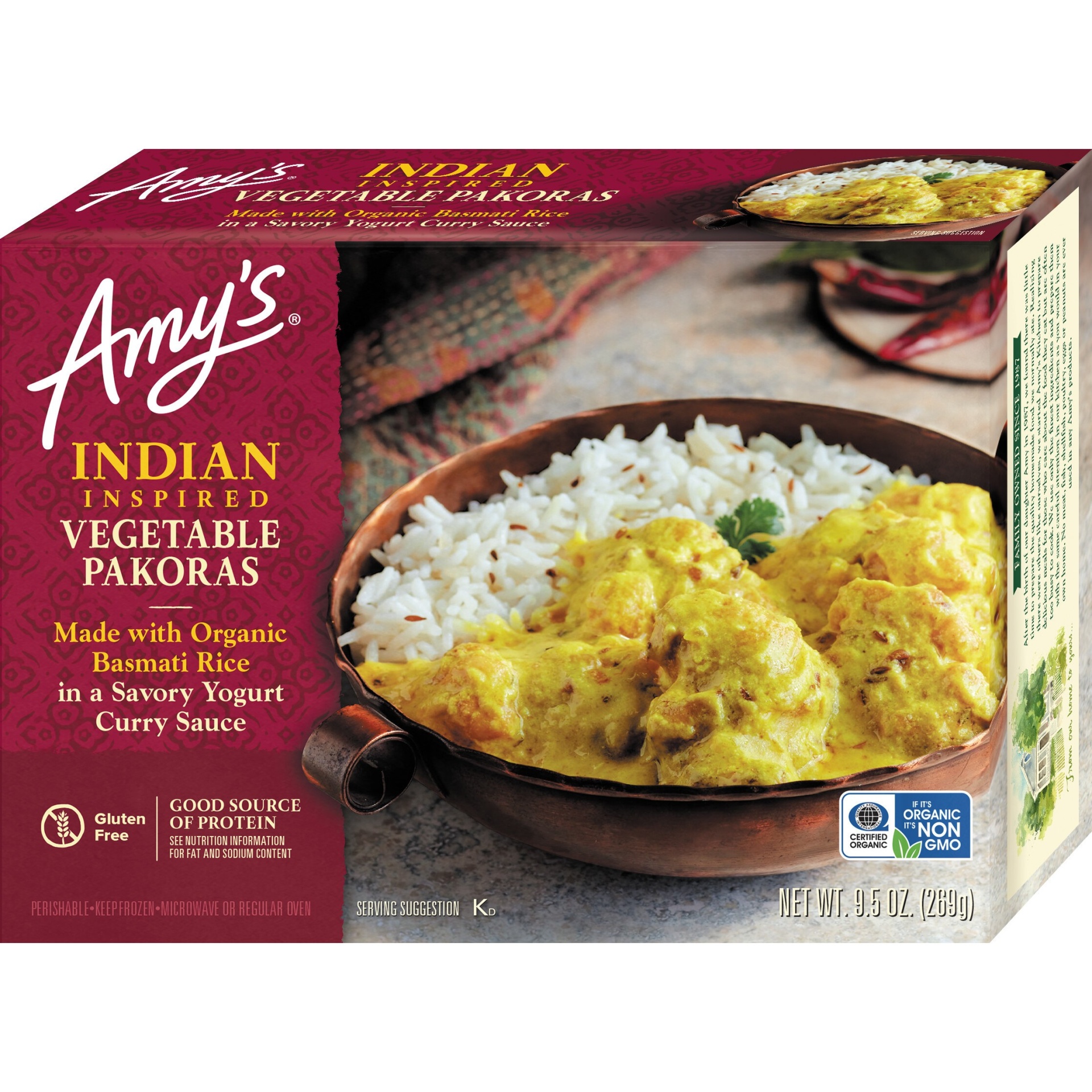 slide 1 of 4, Amy's Gluten Free Frozen Kitchen Indian Inspired Vegetable Pakoras - 9.5oz, 9.5 oz