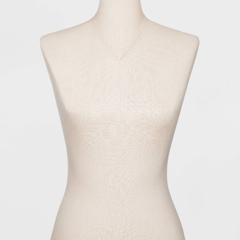 slide 2 of 3, Sterling Silver with Freshwater Pearl Duo Necklace Set 2pc - A New Day™ Silver, 2 ct