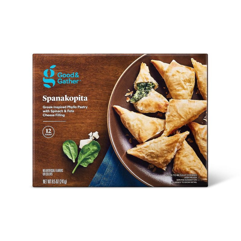 slide 1 of 3, Frozen Spanakopita - 8.5oz/12ct - Good & Gather™, 8.5 oz, 12 ct