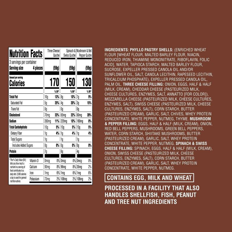 slide 4 of 4, Frozen Petite Quiche Collection - 6.25oz/12ct - Good & Gather™, 12 ct; 6.25 oz