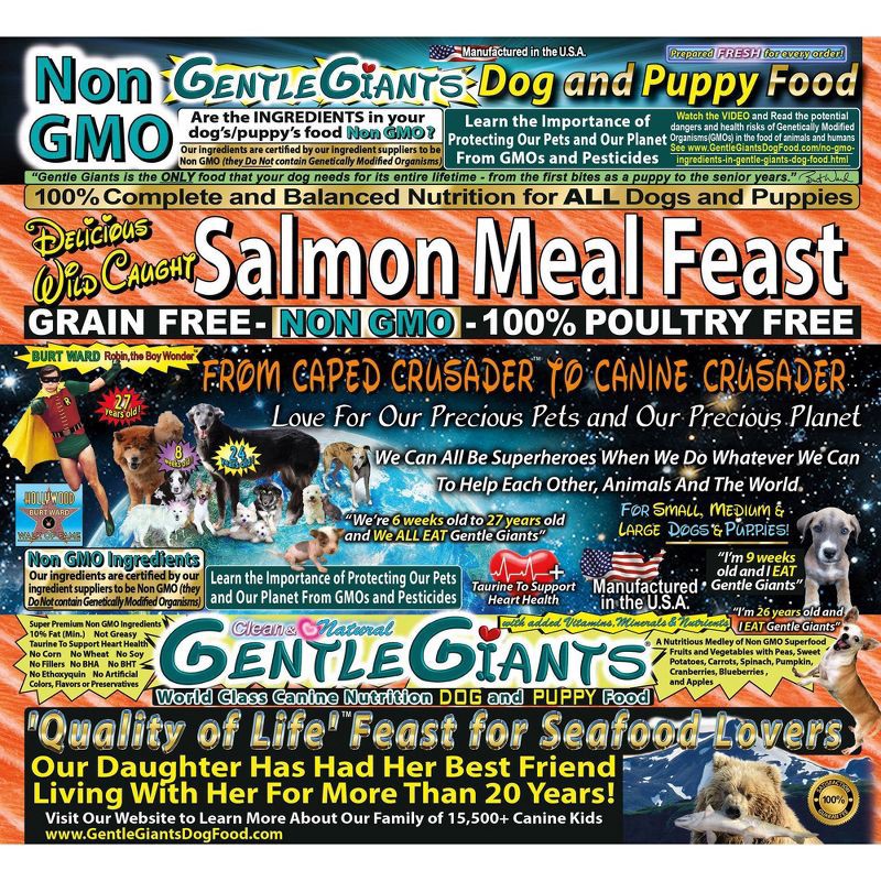 slide 4 of 9, Gentle Giants Grain Free Salmon Feast Complete & Balanced Dry Dog Food - 18lbs, 18 lb