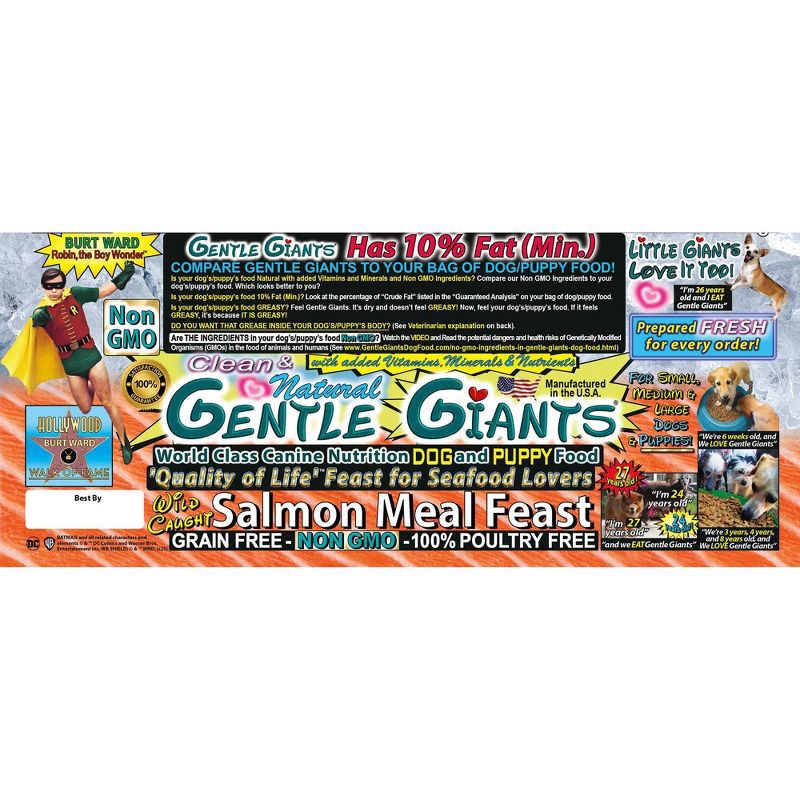slide 6 of 9, Gentle Giants Grain Free Salmon Feast Complete & Balanced Dry Dog Food - 18lbs, 18 lb