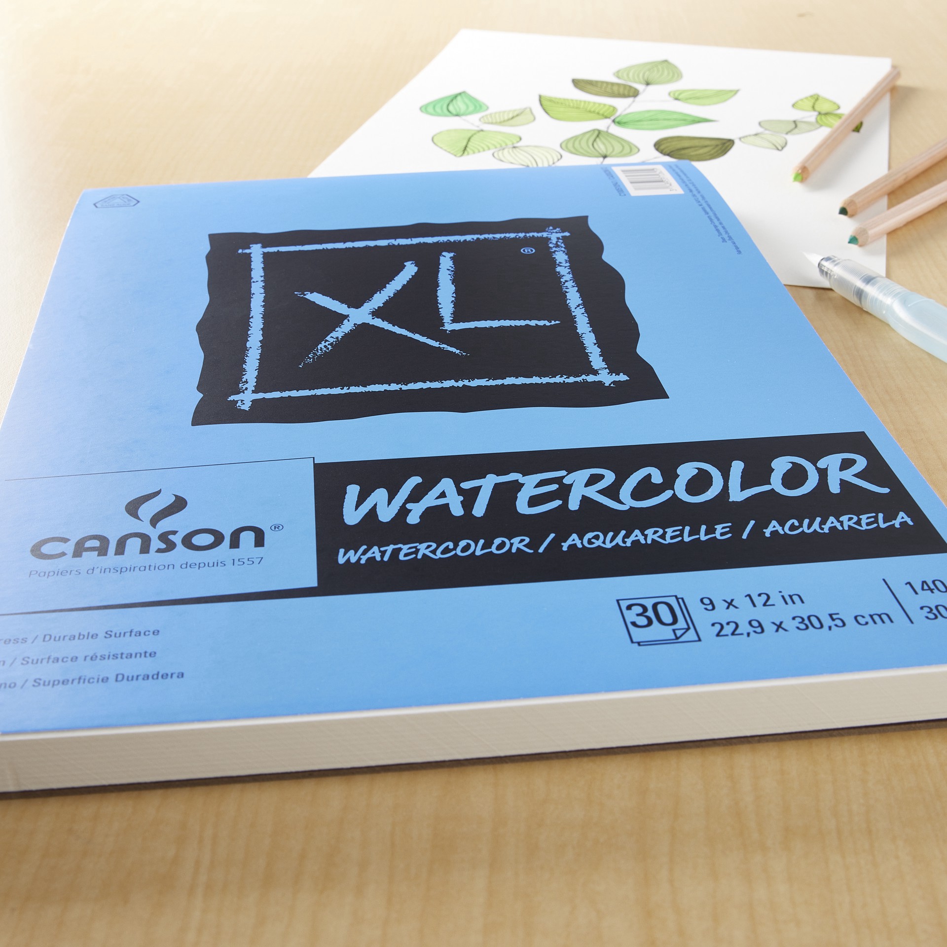 slide 5 of 5, Canson Xl Watercolor Pad, 9 in x 12 in