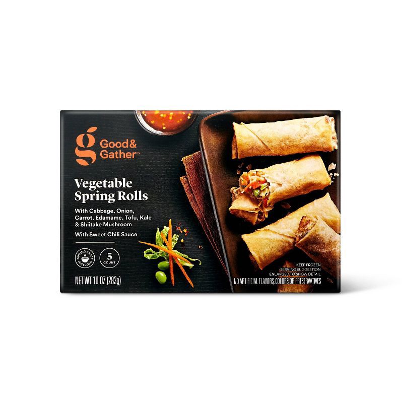 slide 1 of 3, Frozen Vegetable Spring Rolls - 10oz/5ct - Good & Gather™, 5 ct; 10 oz