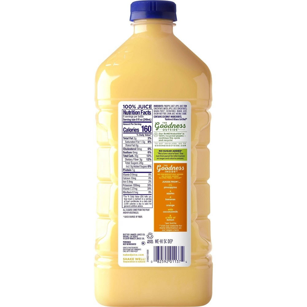 slide 3 of 3, Naked Juice Pina Colada - 64 fl oz, 64 fl oz