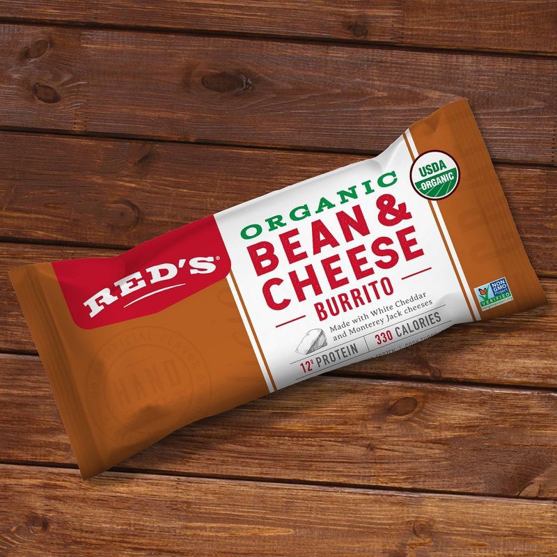 slide 3 of 14, Red's All Natural Red's Frozen Organic Bean Rice & Cheese Burrito - 5oz, 5 oz