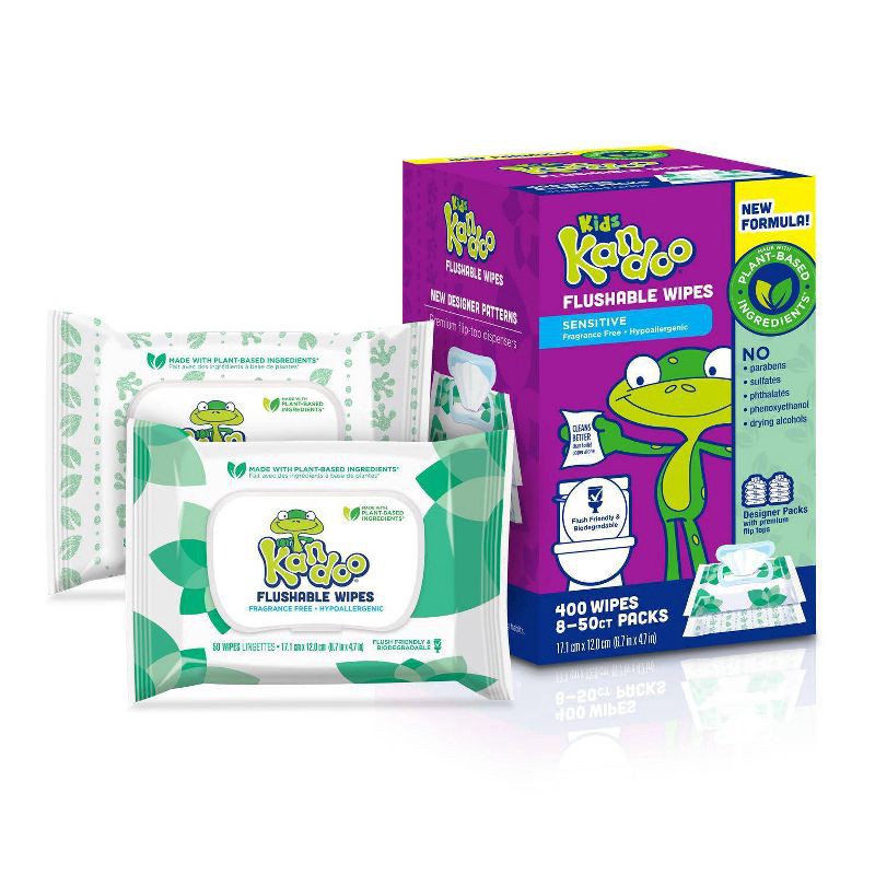 slide 5 of 8, Kandoo Flushable Wipes with Flip Top - 400ct, 400 ct