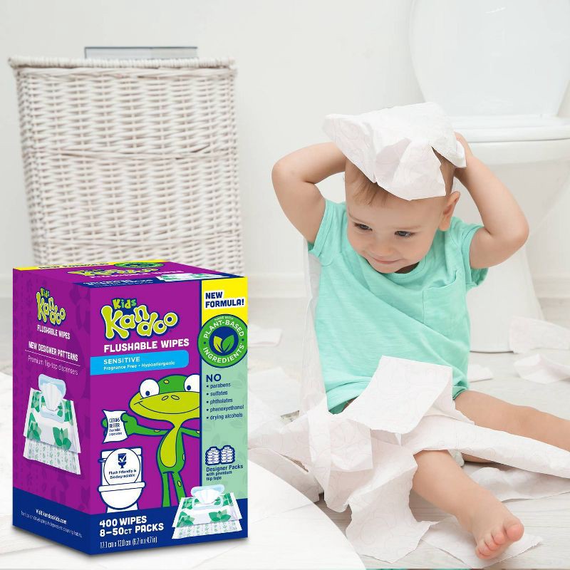 slide 8 of 9, Kandoo Flushable Wipes with Flip Top - 400ct, 400 ct