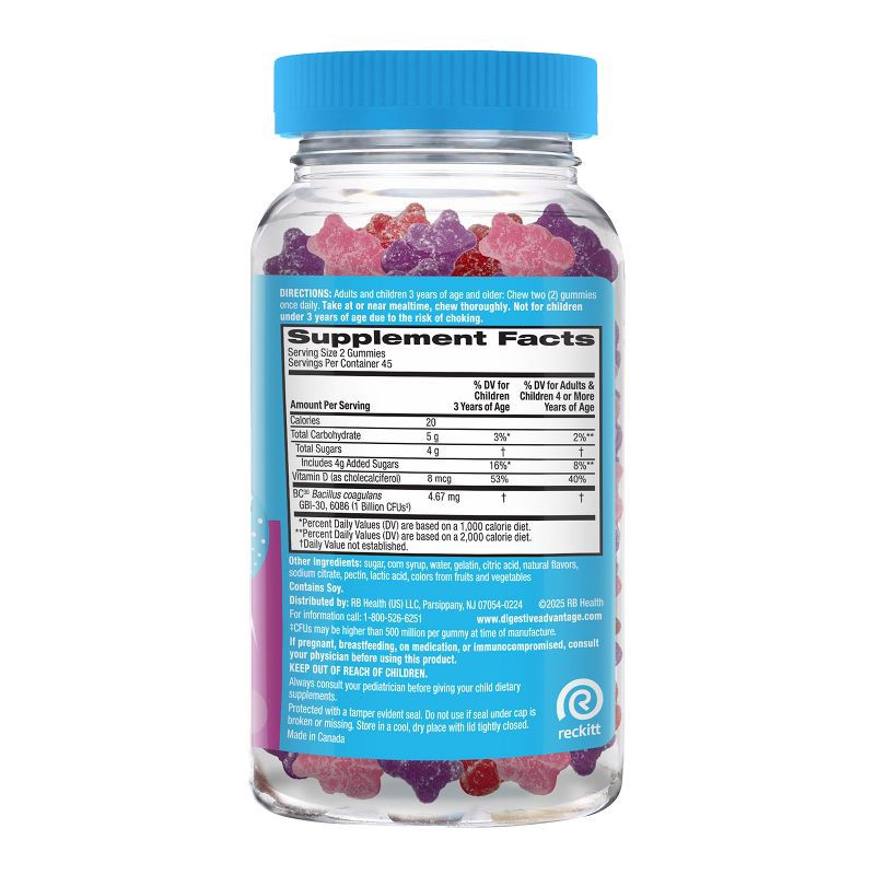slide 2 of 7, Digestive Advantage Probiotic Gummies - Superfruit Blend - 90ct, 90 ct