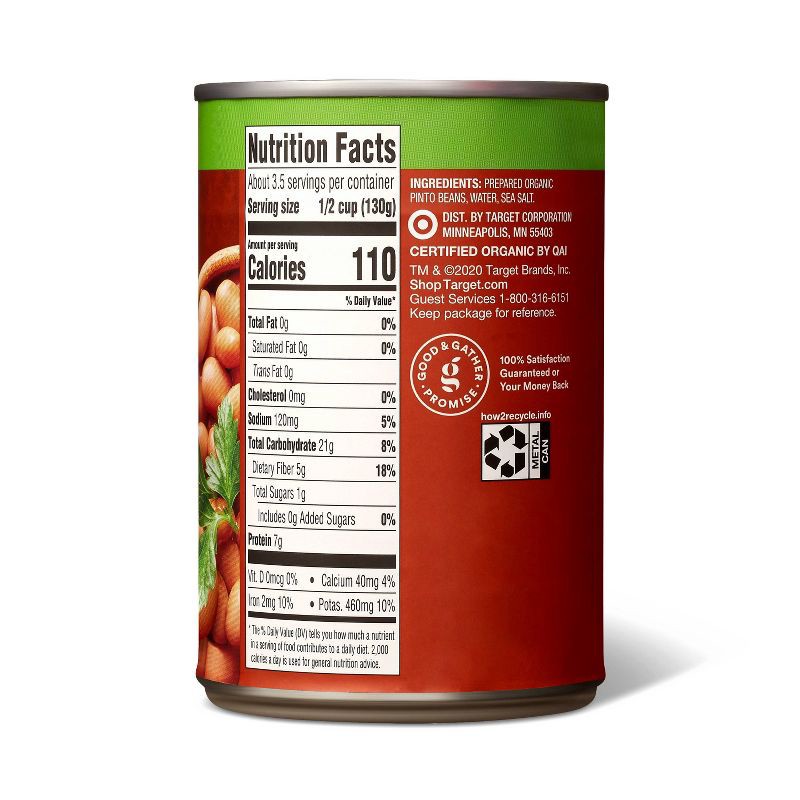 slide 2 of 3, Organic Low Sodium Pinto Beans - 15oz - Good & Gather™, 15 oz