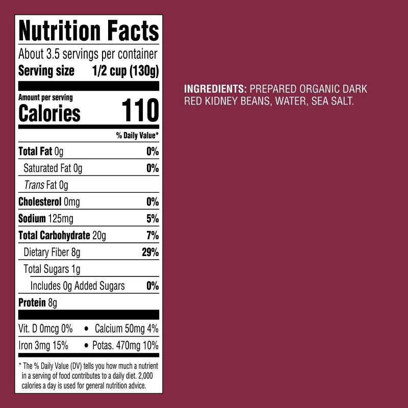slide 4 of 4, Organic Low Sodium Dark Red Kidney Beans - 15oz - Good & Gather™, 15 oz