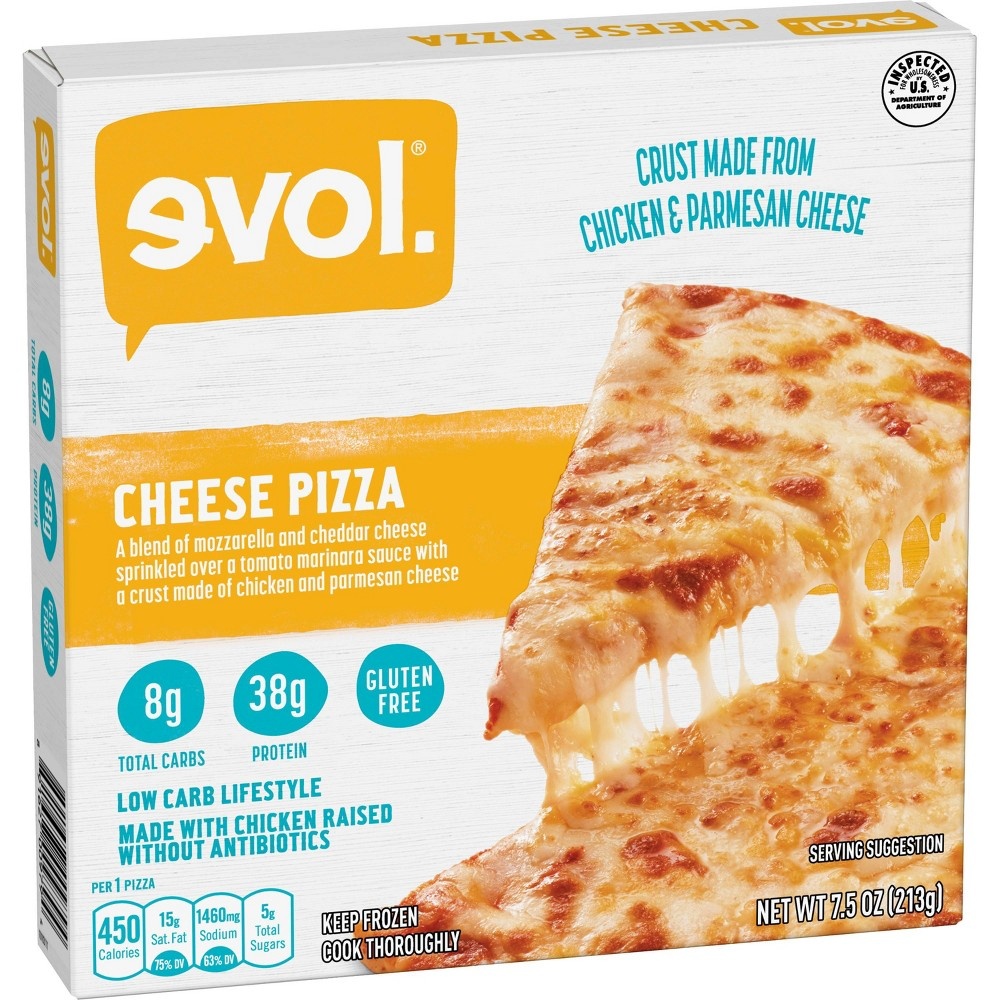 slide 2 of 5, Evol Gluten Free Cheese Frozen Pizza, 7.5 oz