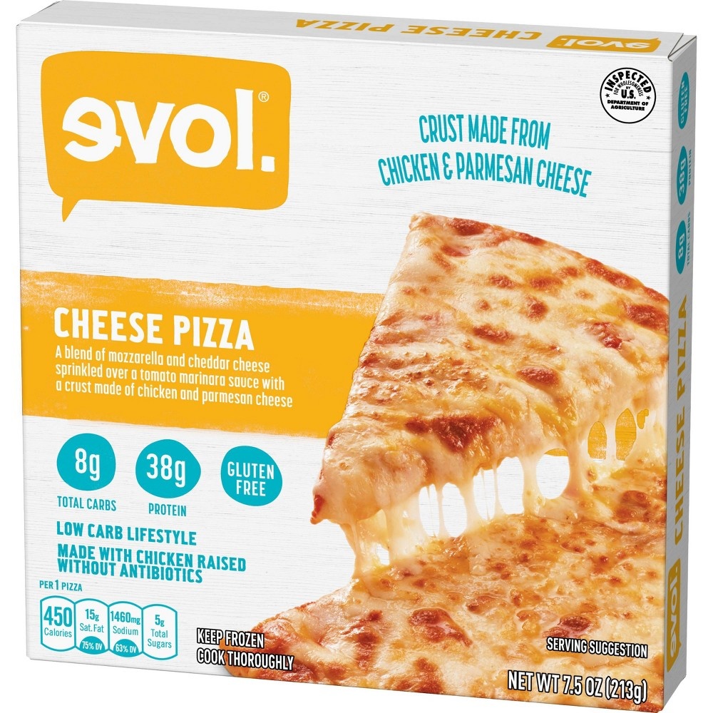 slide 4 of 5, Evol Gluten Free Cheese Frozen Pizza, 7.5 oz