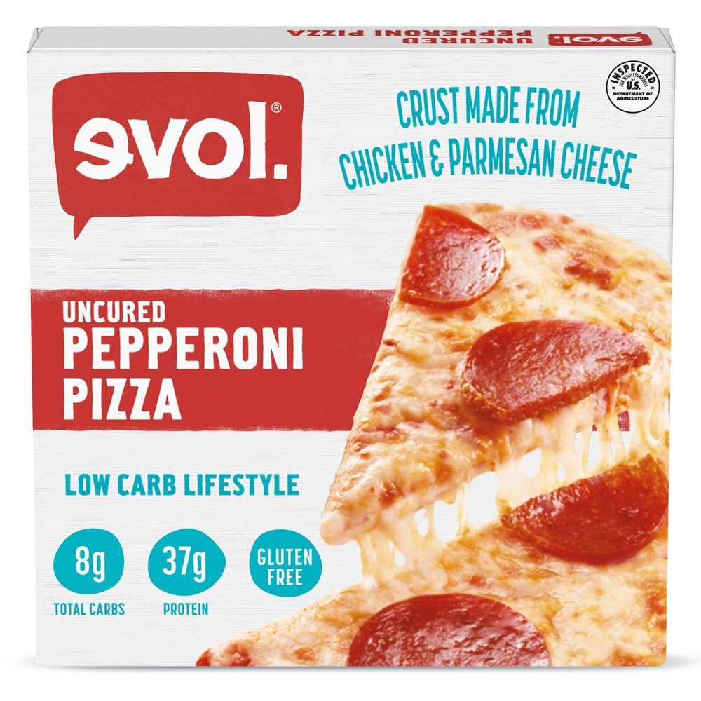 slide 4 of 5, Evol Uncured Pepperoni Frozen Pizza, 7.5 oz