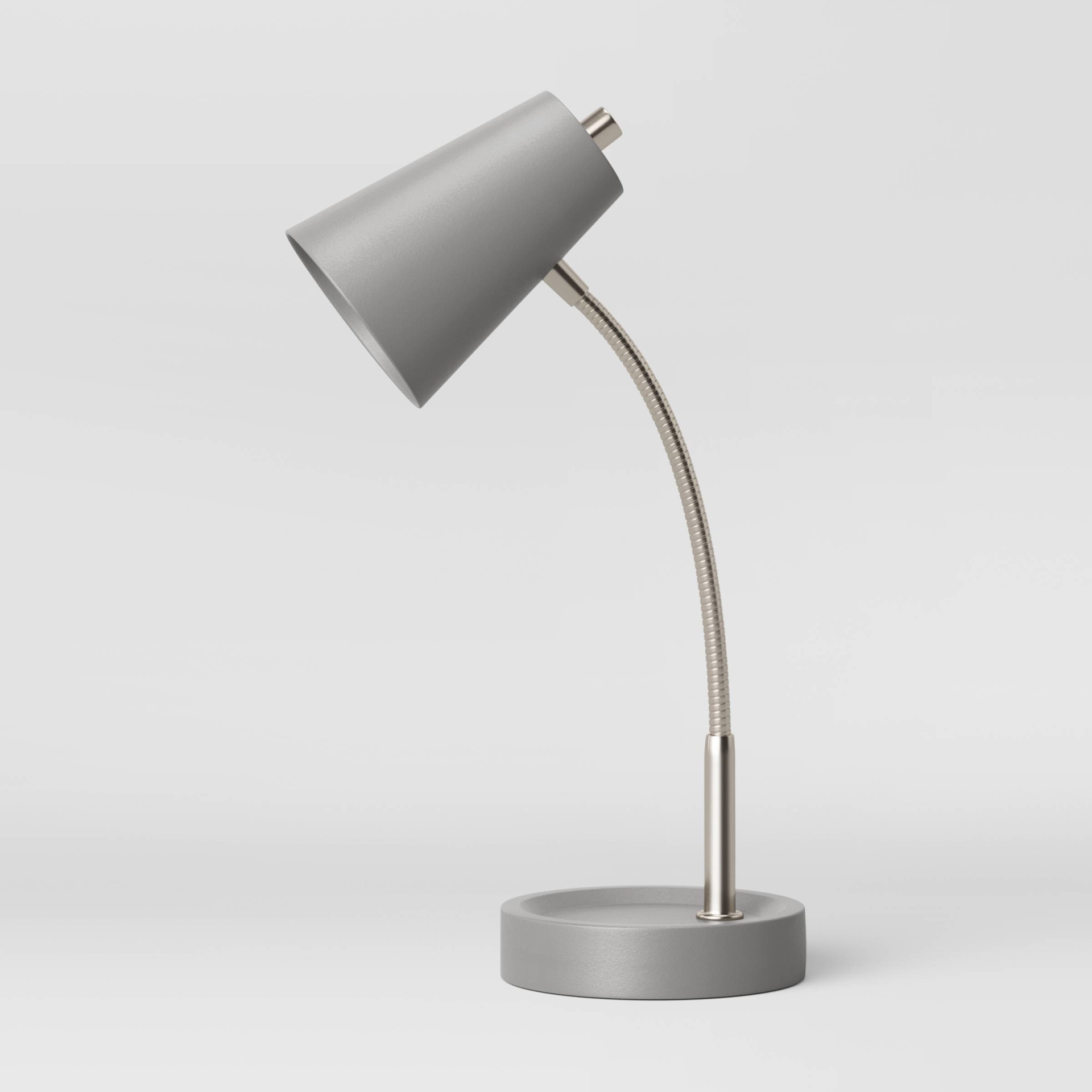 slide 1 of 5, Task Table Lamp (Includes LED Light Bulb) Dark Gray - Room Essentials, 1 ct