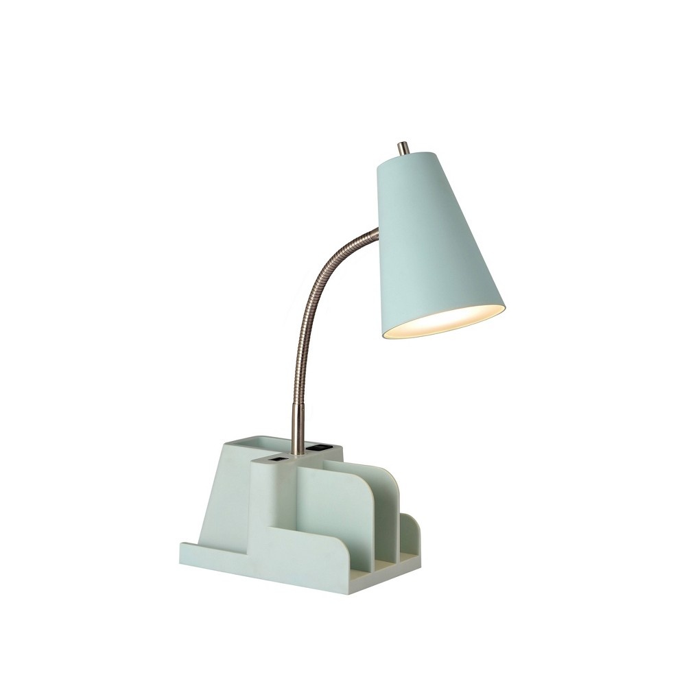 slide 2 of 4, Organizer Task Lamp (Includes LED Light Bulb) Mint - Room Essentials, 1 ct