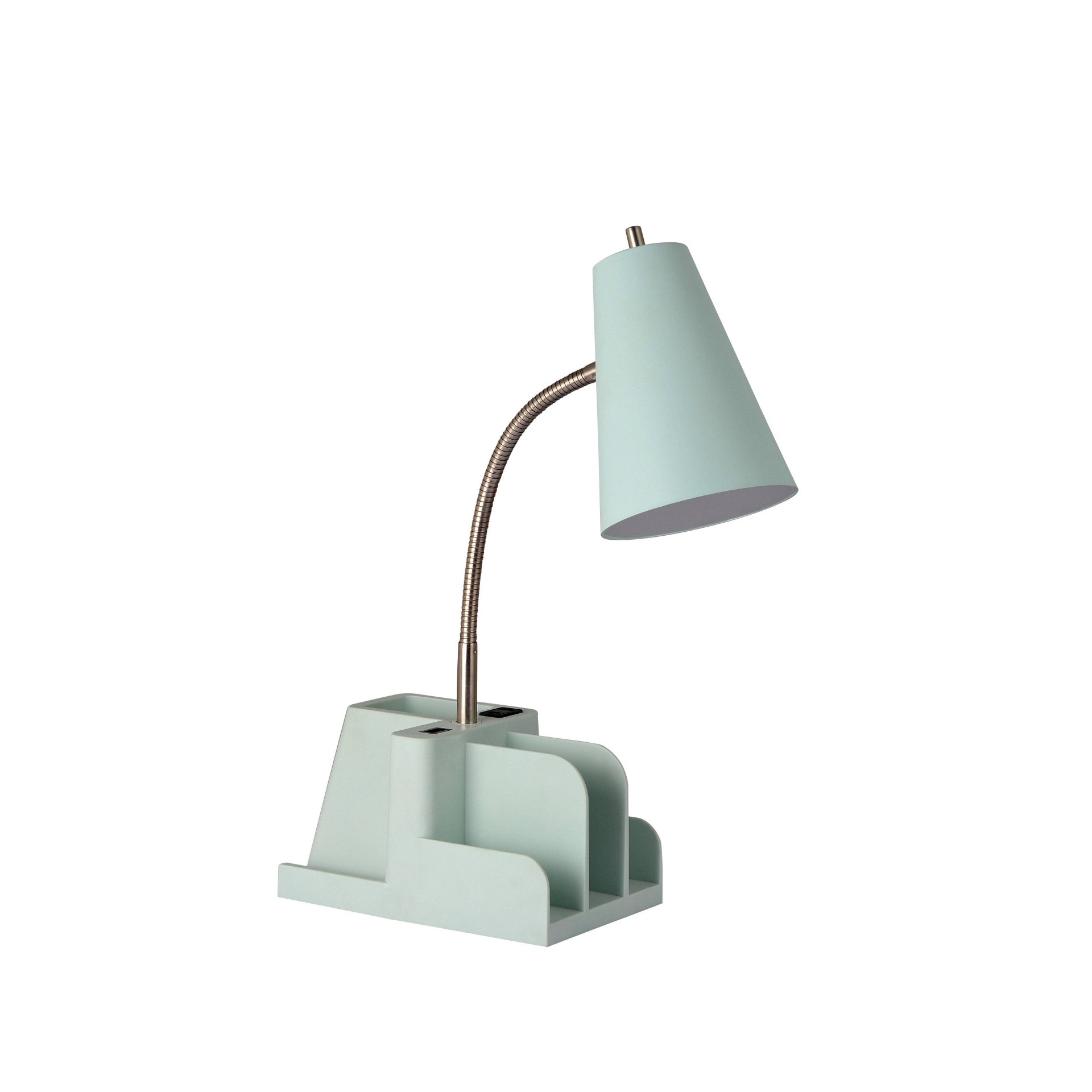 slide 1 of 4, Organizer Task Lamp (Includes LED Light Bulb) Mint - Room Essentials, 1 ct