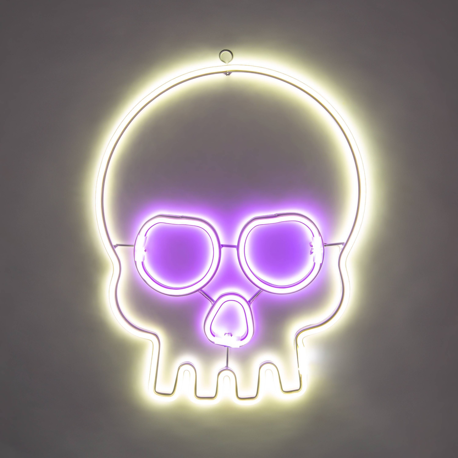slide 1 of 3, Hyde & EEK! Boutique Purple & White Flashing LED Neon Rope Skull Halloween Light Up Decor - Hyde & EEK! Boutique, 1 ct