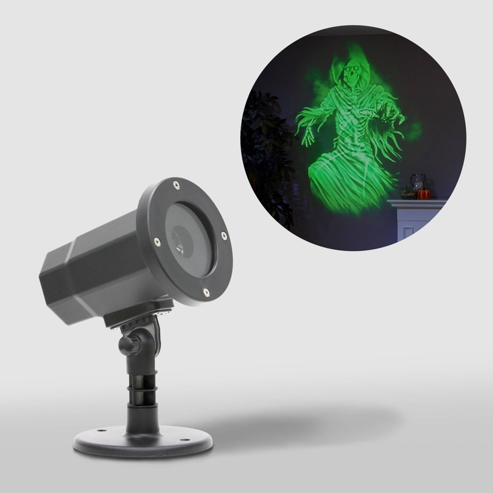 slide 4 of 4, Philips Animated Green Ghost Skeleton LED Halloween Projector, 1 ct