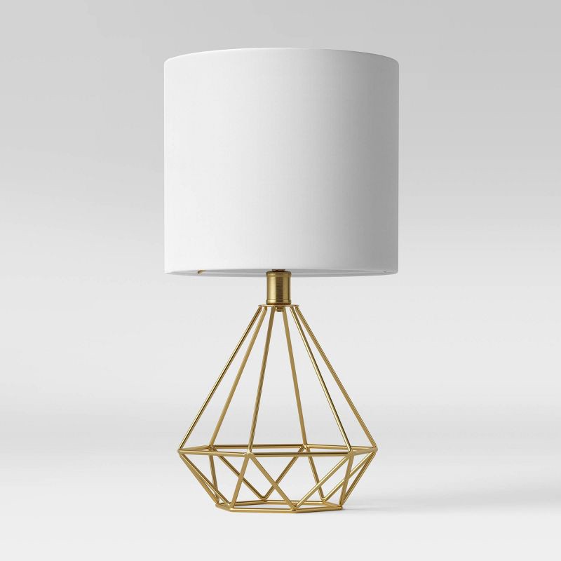Wire Geo Table Lamp (Includes LED Light Bulb) Brass Project 62 1 ct