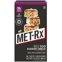Met Rx Metrx Big 100 Bars Bluebry Cobbler 4 Ct