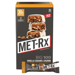 MET-Rx Big 100 Protein Bars, Vanilla Caramel Churro Bars Protein