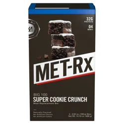 MET-Rx Big 100 Super Cookie Crunch Meal Replacement Bar 4 - 3.52 oz Each