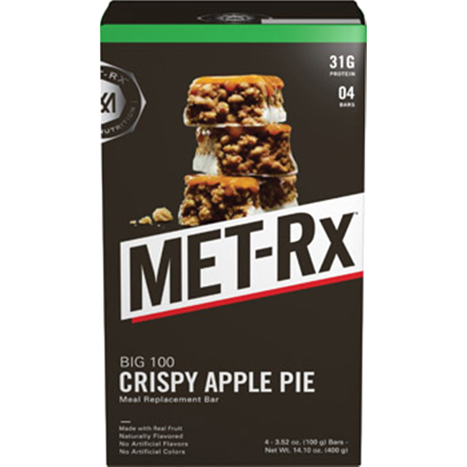 slide 1 of 1, MET-Rx Crispy Apple Pie Meal Replacement Bar 4 - 3.52 oz Bars, 4 ct