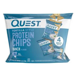 Quest Nutrition Tortilla Style Protein Chips - Ranch - 4pk/1.1oz